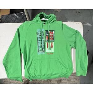 Paul Frank Green Hoodie Julius Graphic Sweatshirt Size L